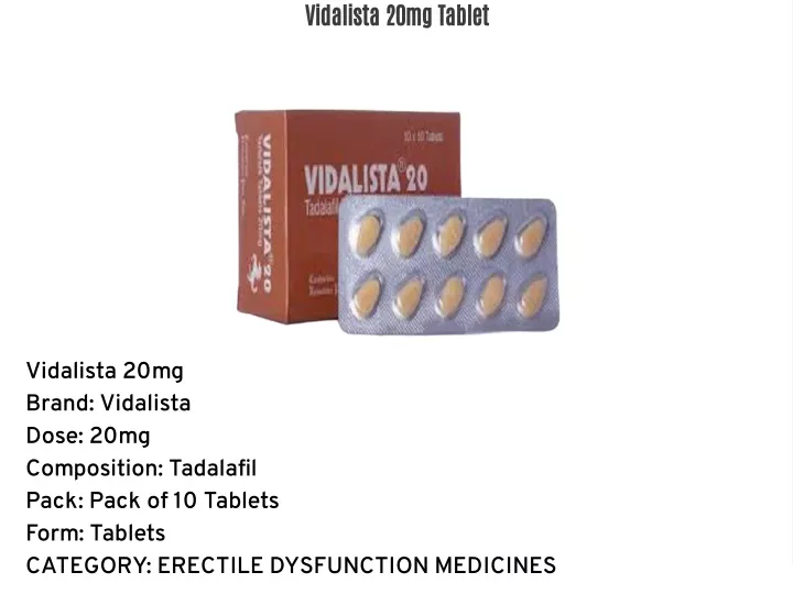 vidalista 20mg tablet