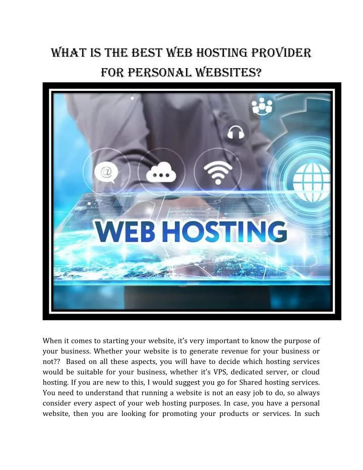 what is the best web hosting provider