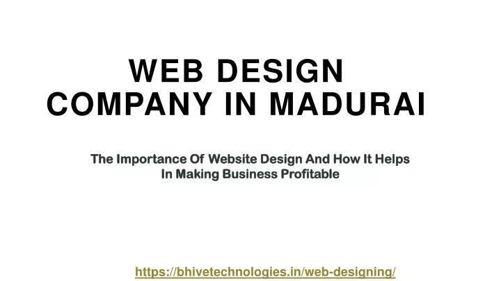 web design company in madurai