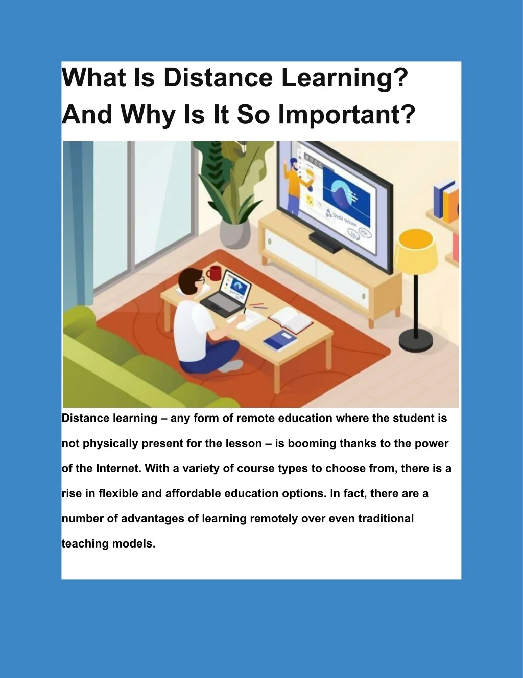 PPT - What Is Distance Learning_ And Why Is It So Important_ PowerPoint ...