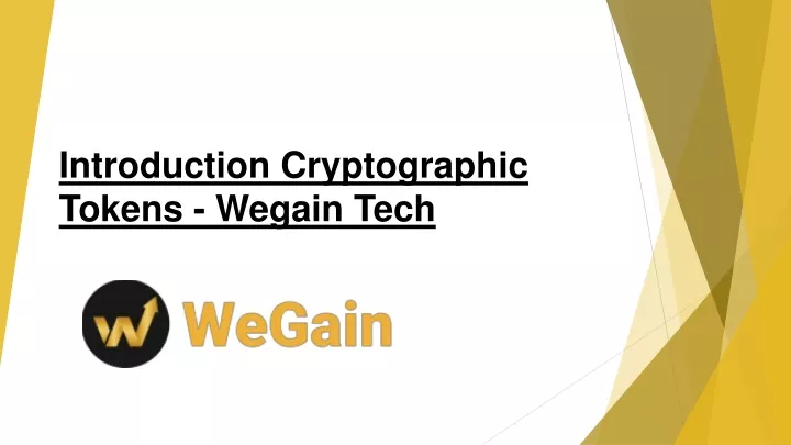 introduction cryptographic tokens wegain tech