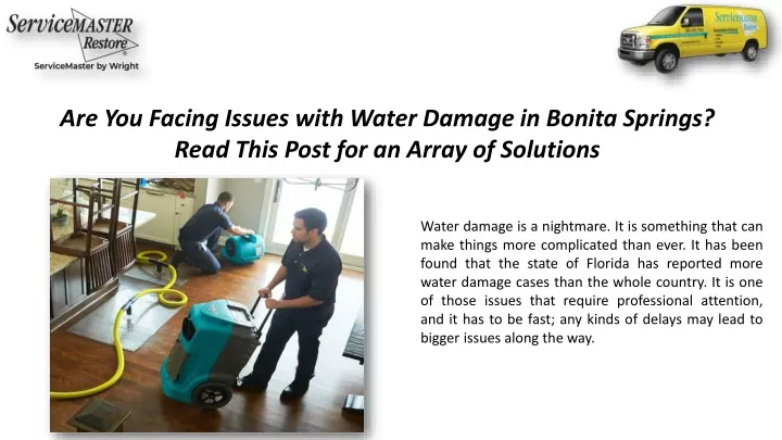 are you facing issues with water damage in bonita