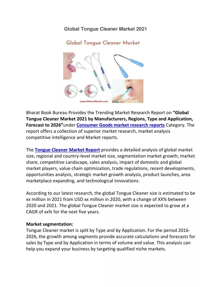 global tongue cleaner market 2021