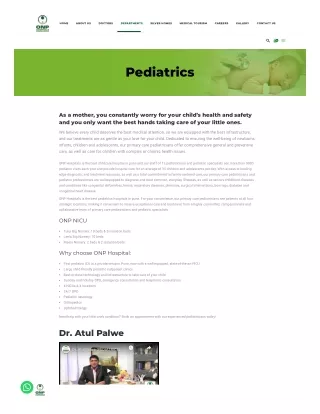 Best Pediatrician in Pune – ONP Hospitals, Multidisciplinary Team of Doctors