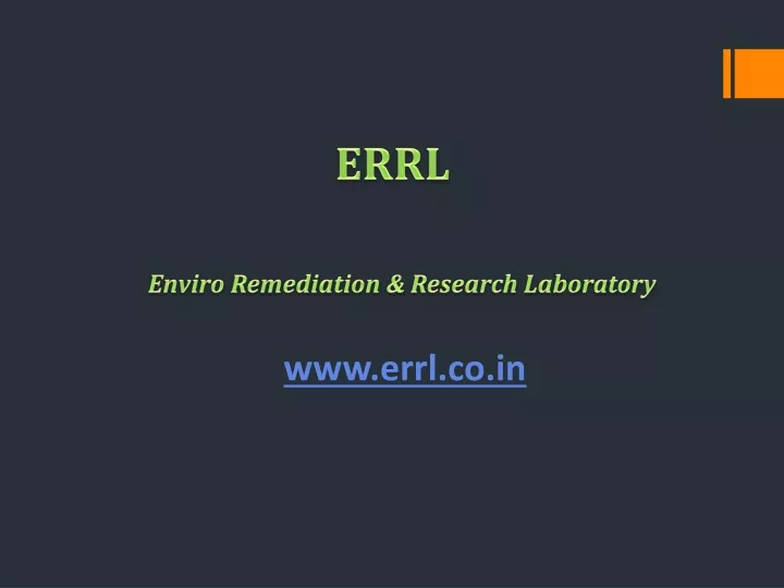 errl enviro remediation research laboratory