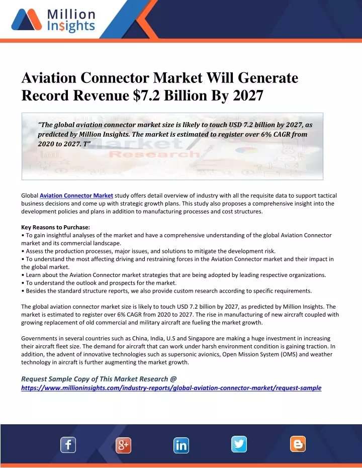 aviation connector market will generate record
