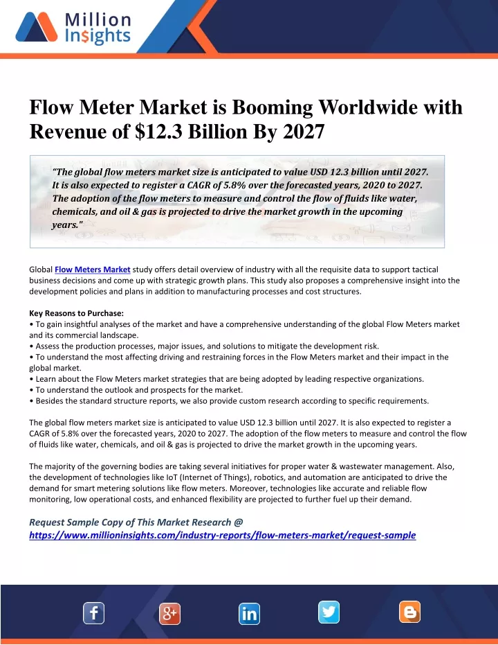 flow meter market is booming worldwide with