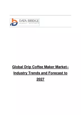 Drip Coffee Maker Market-converted