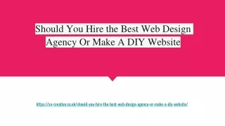 Should You Hire the Best Web Design Agency Or Make A DIY Website
