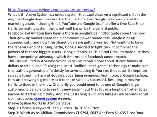 https www dope review com maeve system review