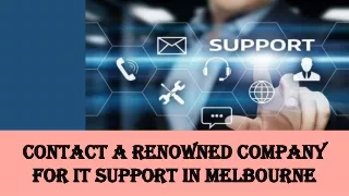 contact a renowned company for it support
