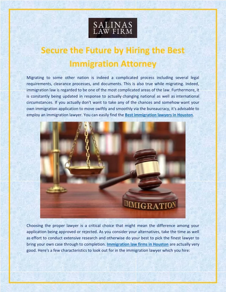 secure the future by hiring the best immigration