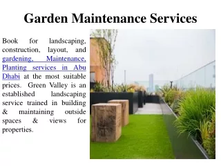 Garden Maintenance Services Provider in Abu Dhabi