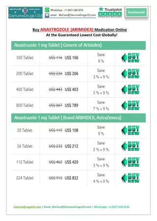 buy anastrozole arimidex medication online