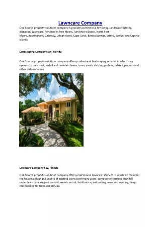 lawncare company