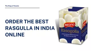 Order the Best Rasgulla in India Online
