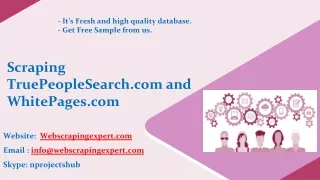 scraping truepeoplesearch com and whitepages com