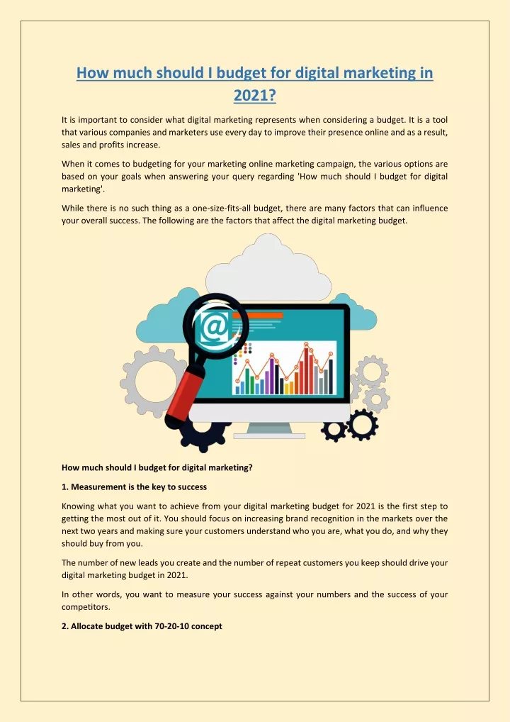 how much should i budget for digital marketing