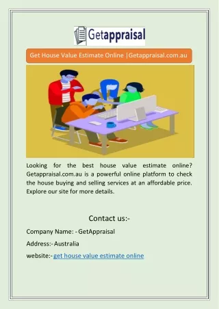 get house value estimate online getappraisal