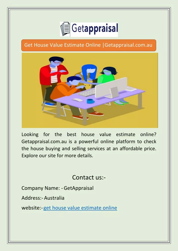 get house value estimate online getappraisal