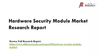 hardware security module market research report