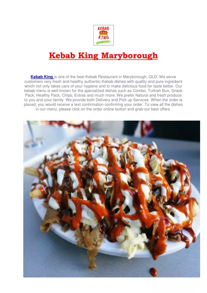 kebab king maryborough kebab king