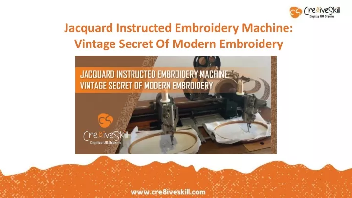 jacquard instructed embroidery machine vintage