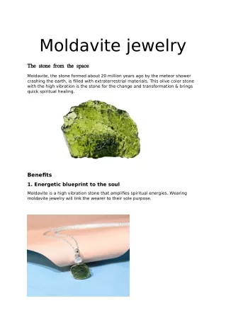 Moldavite-jewelry