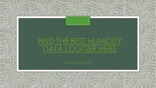 find the best humidity data logger here