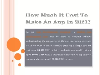 Mobile App Development Cost Guide in 2021