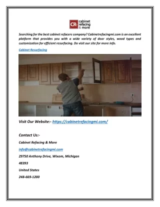 Cabinet Resurfacing | Cabinetrefacingmi.com