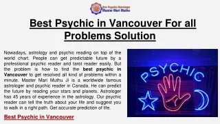 Best Psychic in Vancouver For all Problems Solution