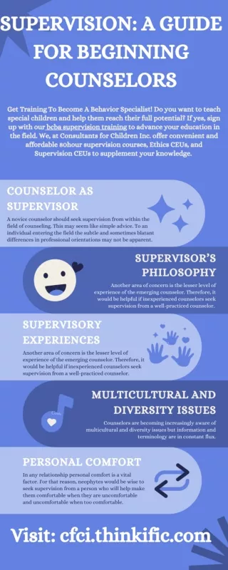 SUPERVISION A GUIDE FOR BEGINNING COUNSELORS