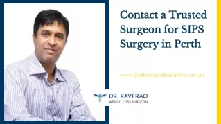 Contact a Trusted Surgeon for SIPS Surgery in Perth