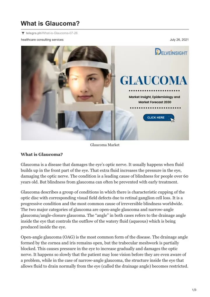 what is glaucoma