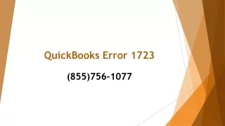 QuickBooks Error 1723