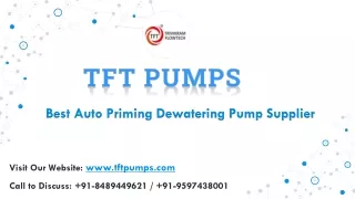 Dewatering Pump Suppliers India - TFTpumps.com