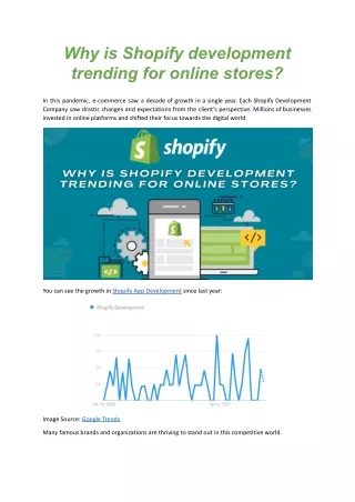 Why is Shopify development trending for online stores_
