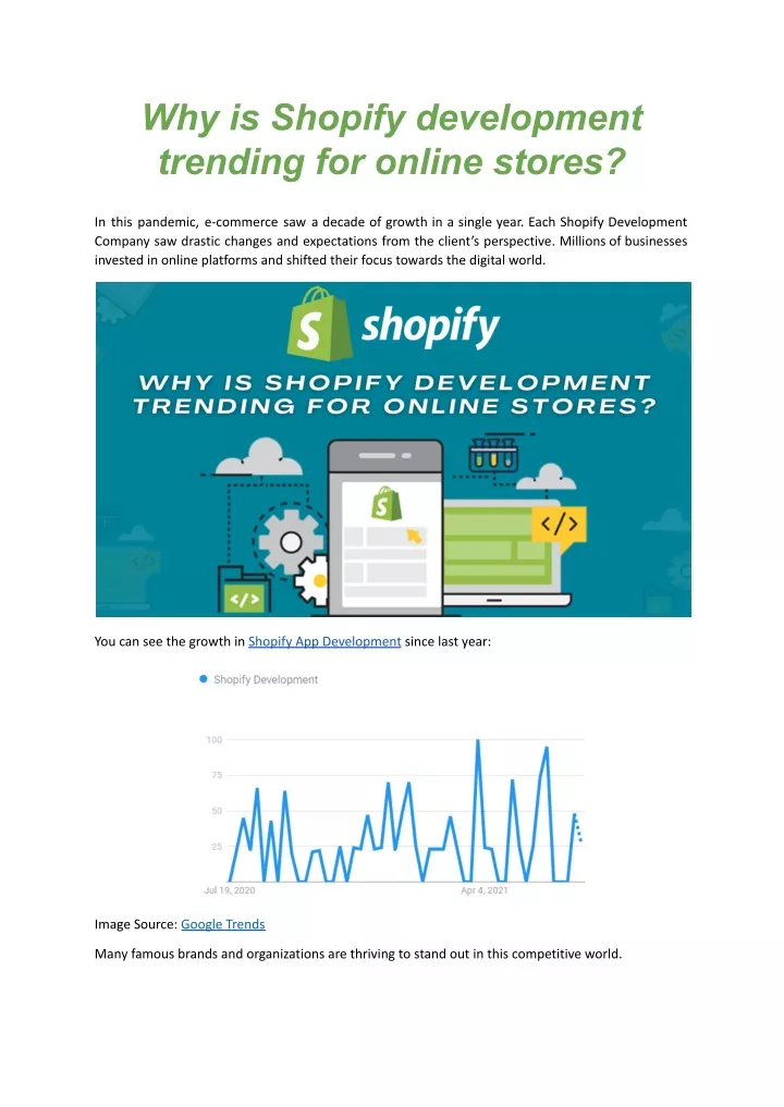 why is shopify development trending for online