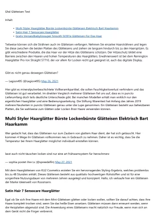 Ionen Technologie Glätteisen Techniken ,Methoden Alle Homepages sollten unbeding