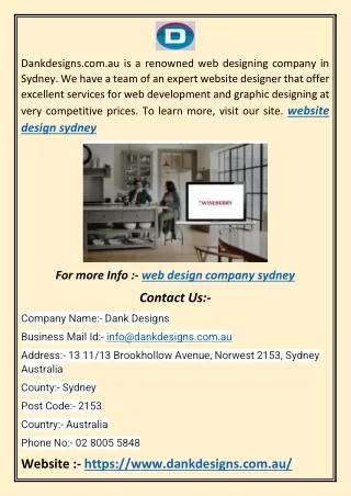 website design sydney sdf