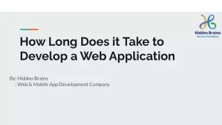 how long does it take to develop a web application