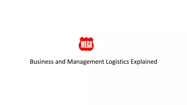 business and management logistics explained