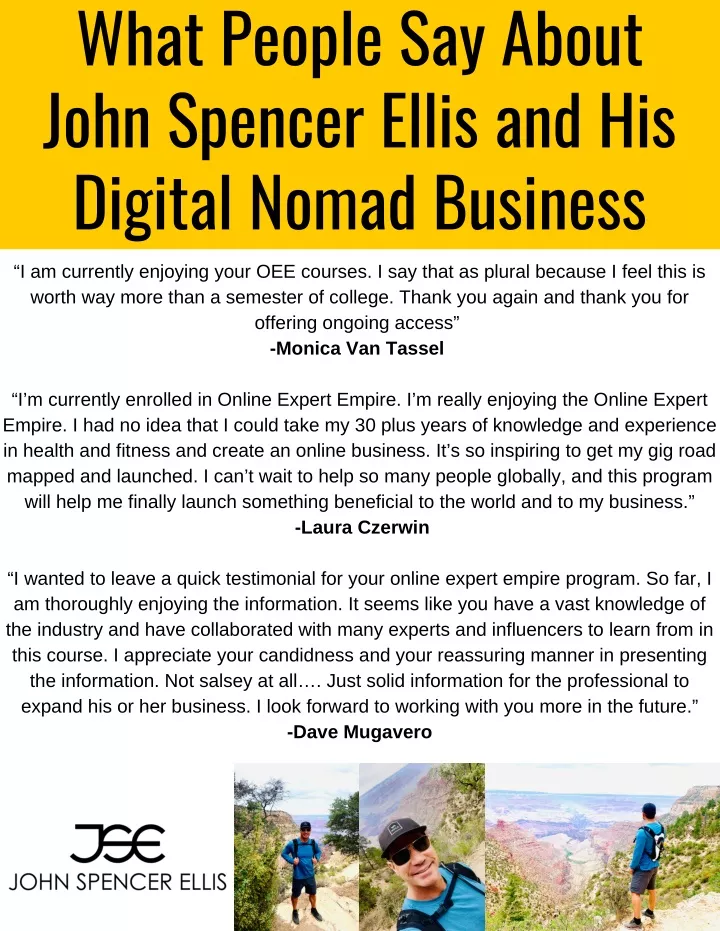 what people say about john spencer ellis