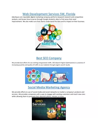 web development services sw florida adsclique