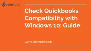 Check Quickbooks Compatibility with Windows 10