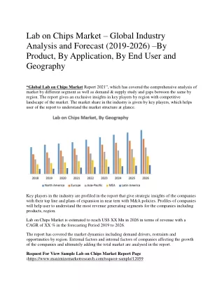 lab on chips market global industry analysis