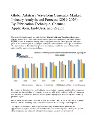 global arbitrary waveform generator market