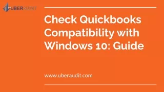 Check Quickbooks Compatibility with Windows 10
