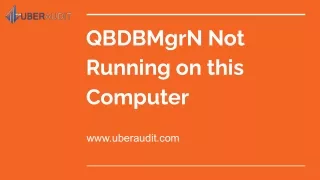 qbdbmgrn not running on this computer